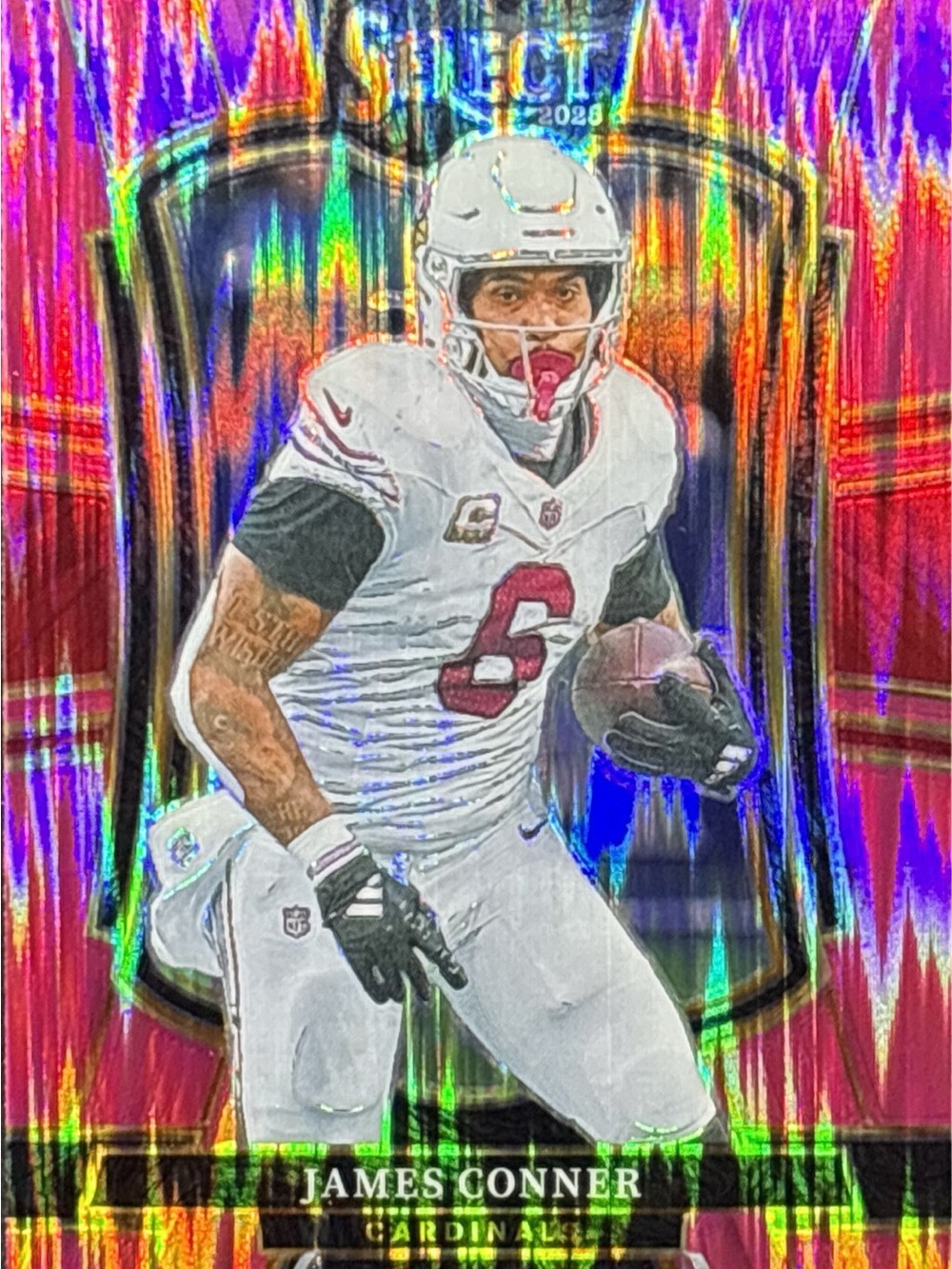 Panini Select James Conner Holo Pink Parallel Prizm Football Trading Card
